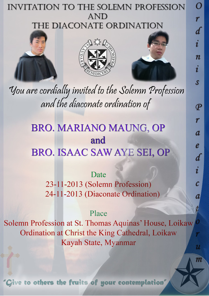 Invitation for ordination for Isaac and Mariano final